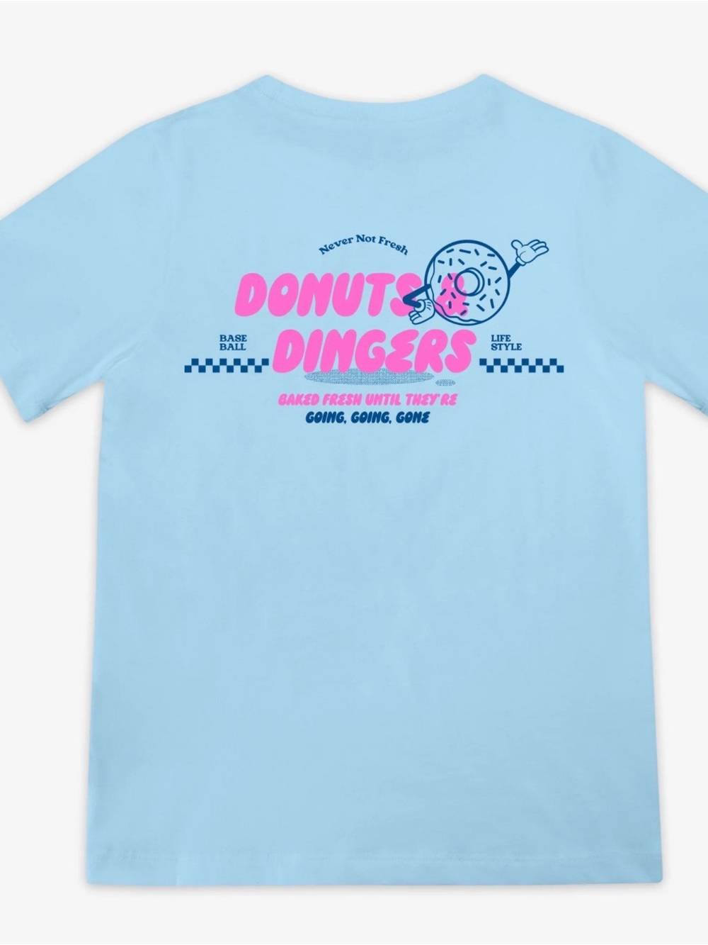 Baseball Lifestyle 101 Donuts Dingers Graphic Tee - Adult Medium
